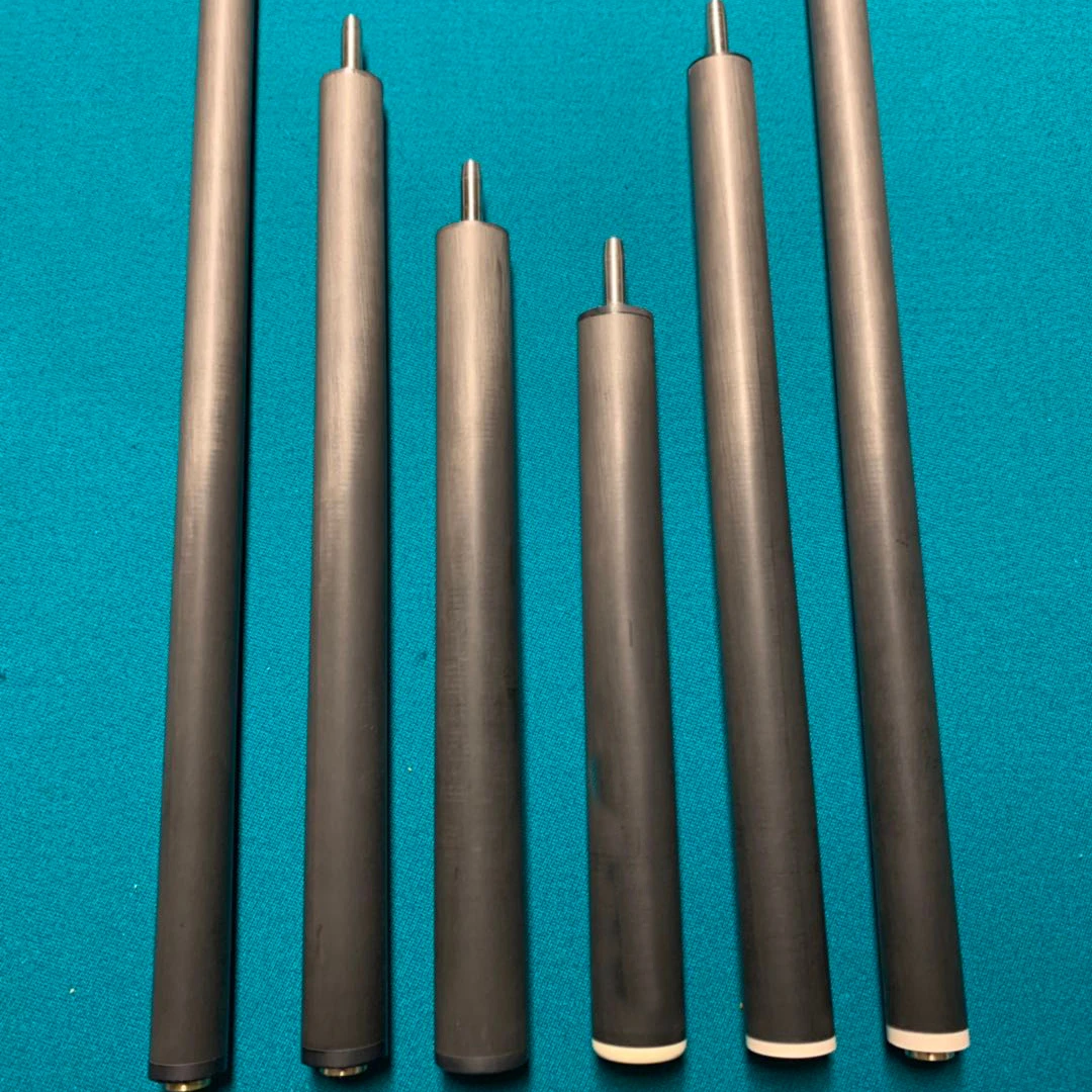 Good Straightness Low Defection 11.8mm 12.4mm Carbon Pool Cue Shaft Carbon Cue Shaft Blanks