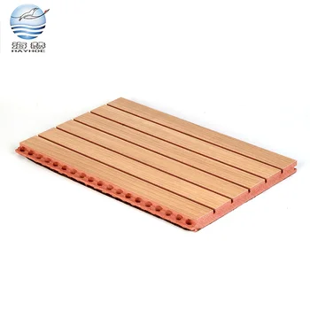 Grooved wooden Acoustic Panels Fire Retardant Mdf Noise Reduction Soundproofing Materials Board For Studio Hall