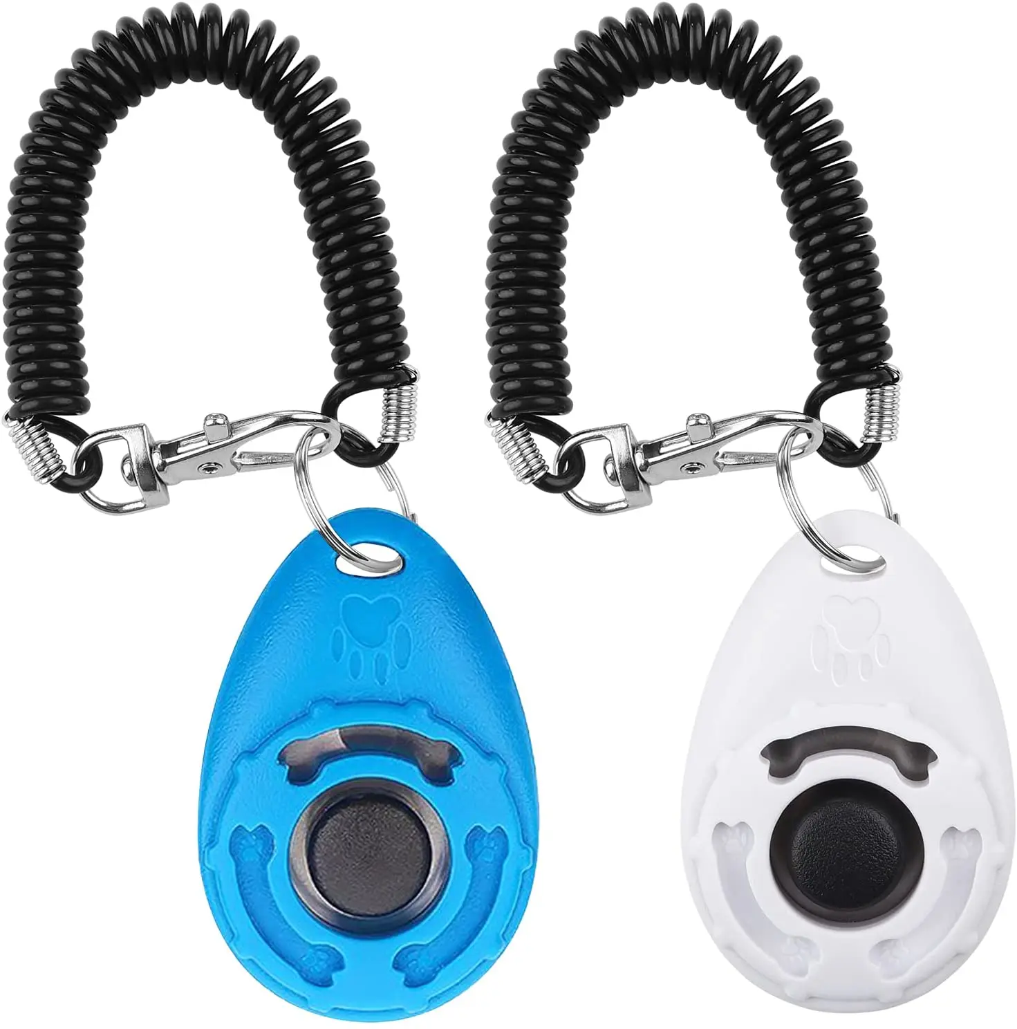 Wholesale Pet Training Behavior Products Custom Logo Print Raining Whistle Pet  Hand Operate Square Press Dog Training Clickers