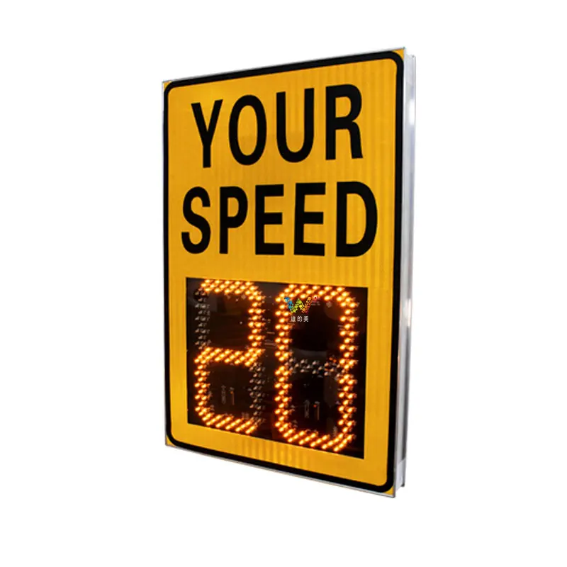 12 Years Factory Traffic Safety 2 Digit Display Solar or Electric LED Car Radar Speed Limit Sign