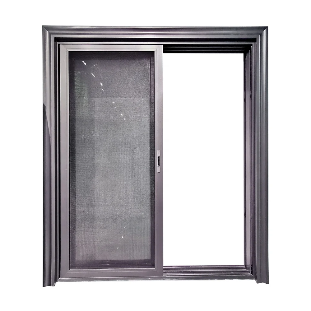 WANJIA hotel Double glazing sliding doors with screen mesh glass Sliding accordion doors aluminium sliding door