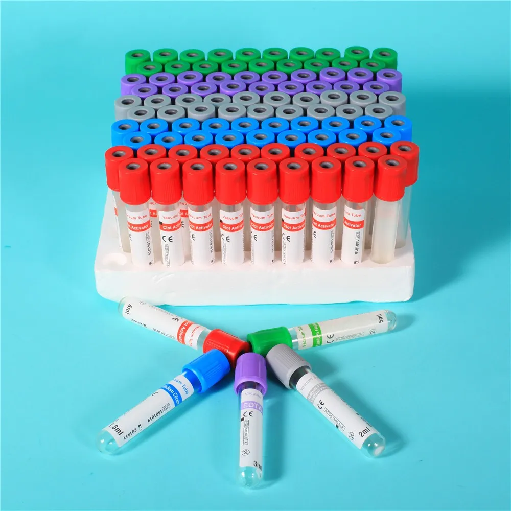 Medical heparin lithium blood collection tubes green top heparin vacuated vacuum blood sample collection