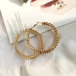 40 designs good polished paper clip dangle drop earring gold metal alloy copper link chain women female earrings