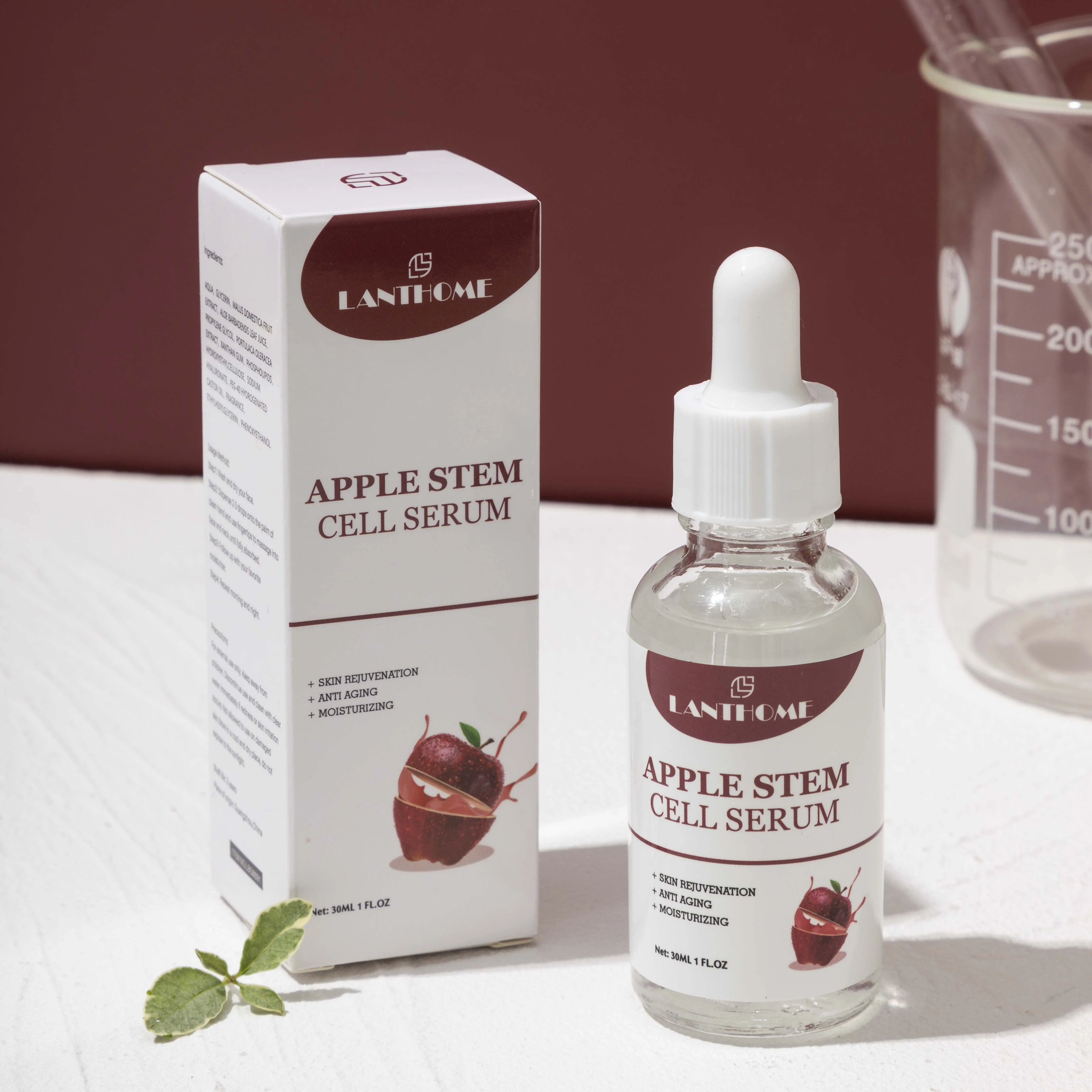 OEM Private Label 30ML Anti-Aging High Quality Pure Organic Apple Stem Cell Face Serum For Skin Care