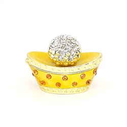 Chinese Style Gift Fengshui Decoration Gold Ingot Trinket Box Home Accessories Decoration