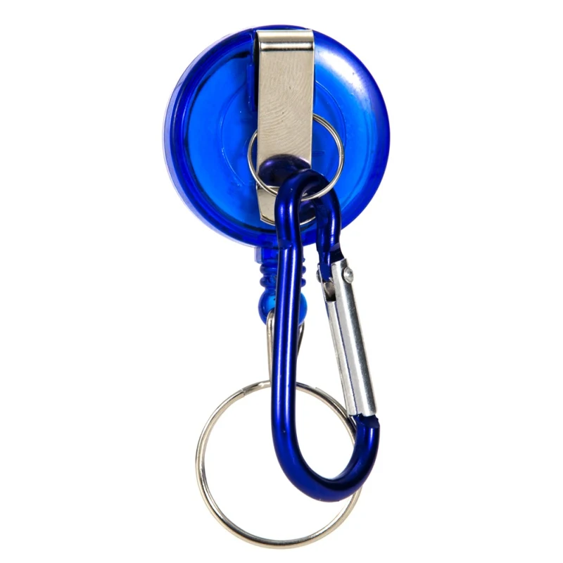 Retractor Keychain Portable Fly Fishing Retractable Reel Badge Holder Fly Fishing Carabiner Clip