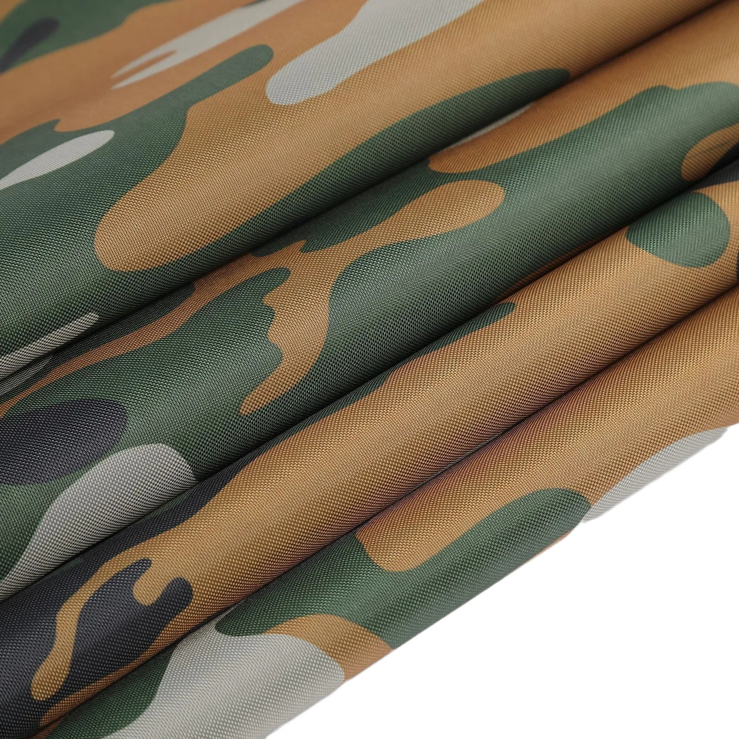 Camouflage Printed 420D Oxford Fabric with Silver Coating for Tent Bags