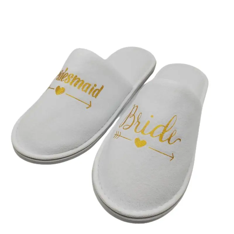 Hotel Hotel room slippers Dense velvet Rag Hotel bridesmaids and bride slippers wholesale