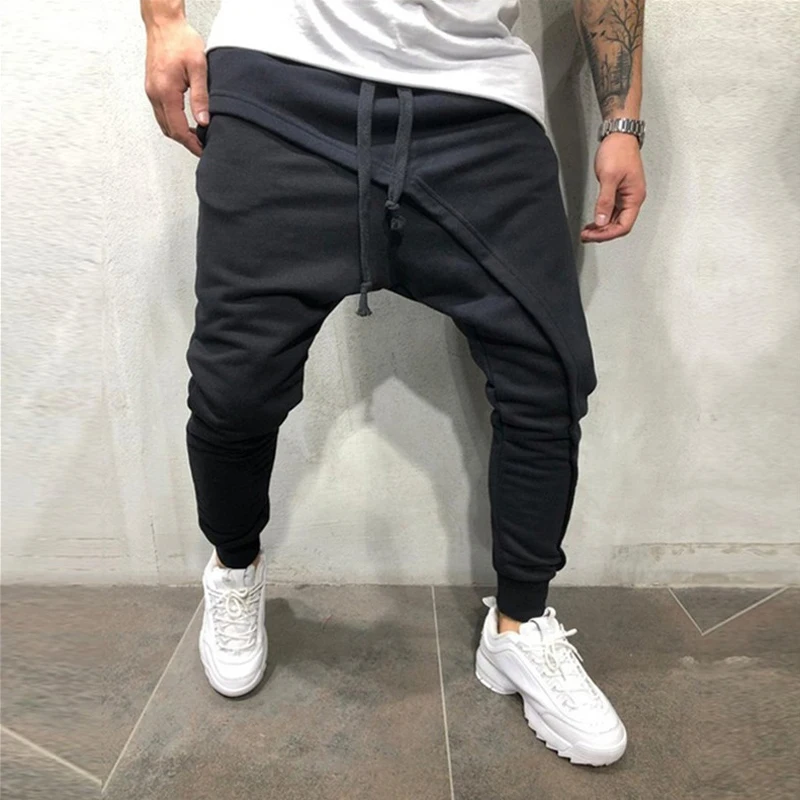 Fashion Men Sweatpants Hip Hop Trousers Japanese Streetwear Drop Crotch Mens Jogger Pants