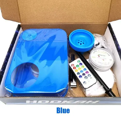 Customized Exclusive logo Hookah Transparent and Visible Hookah Set with Coals and Flavors Club Wholesale Portable TravelSmoking