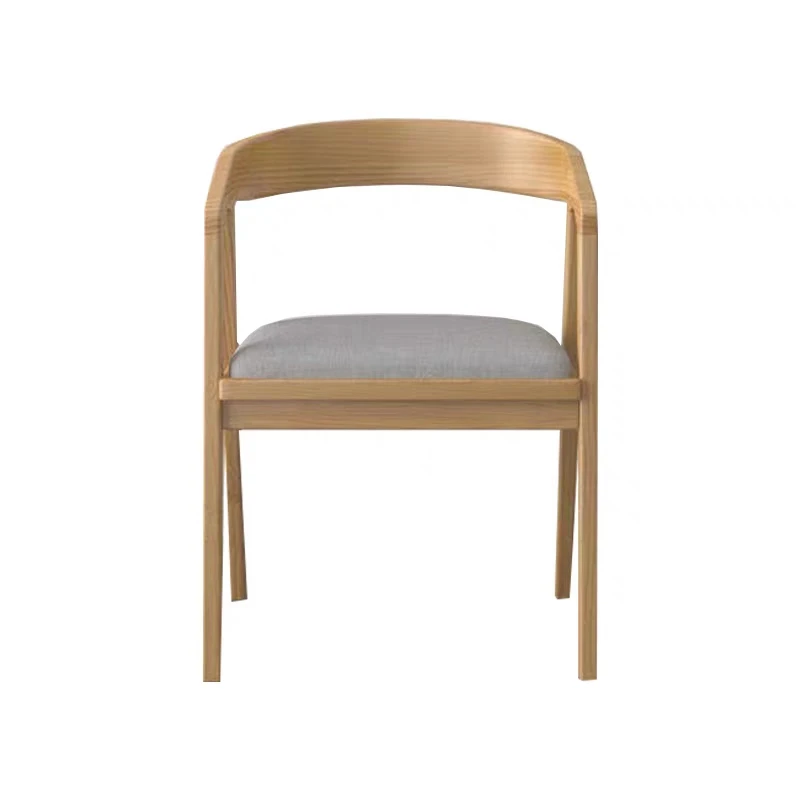 High quality Nordic solid wood dining chairs bucket chairs armrests and backrests for commercial restaurants