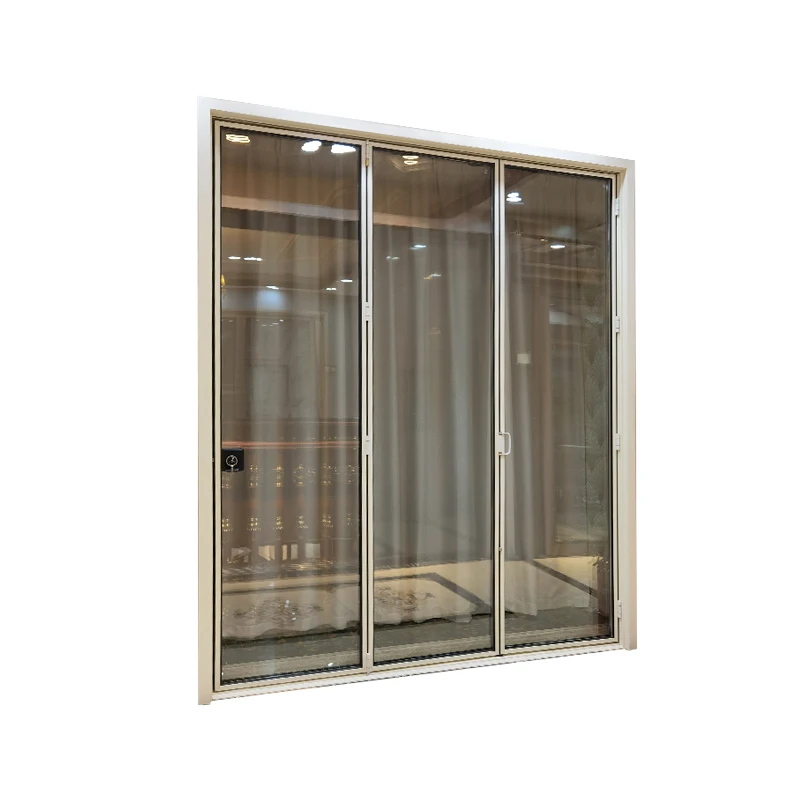 Aluminum frame window and doors narrow edge accordion door design showroom sliding folding doors