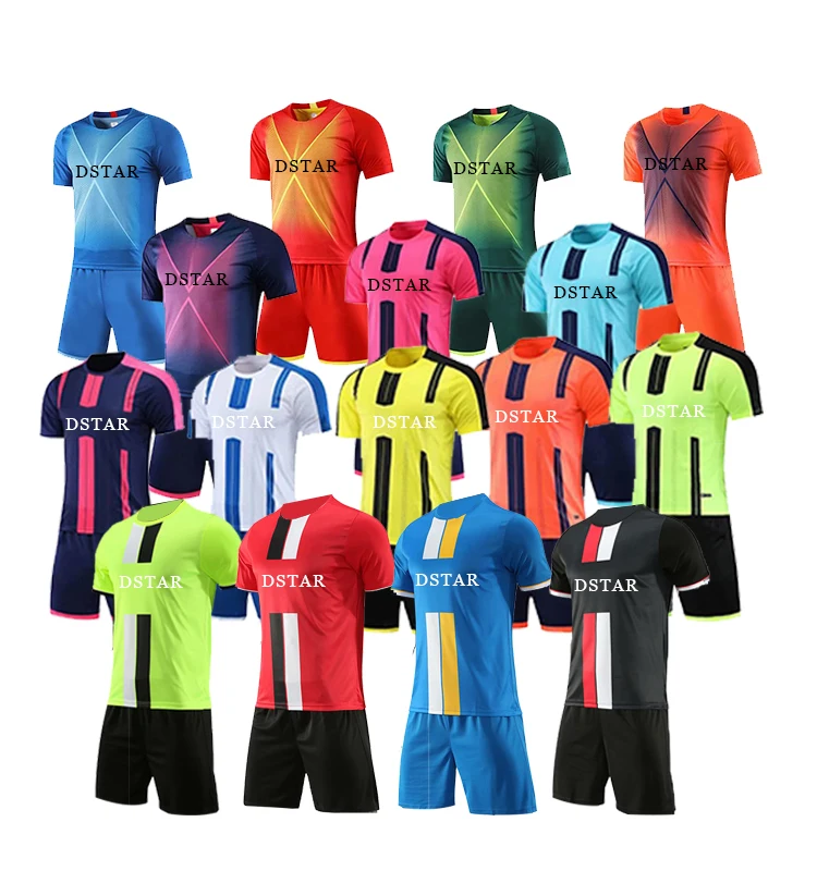 2022 Wholesale Custom Soccer Jersey Cool Youth Team Wear Short Sleeve Set Football Uniform