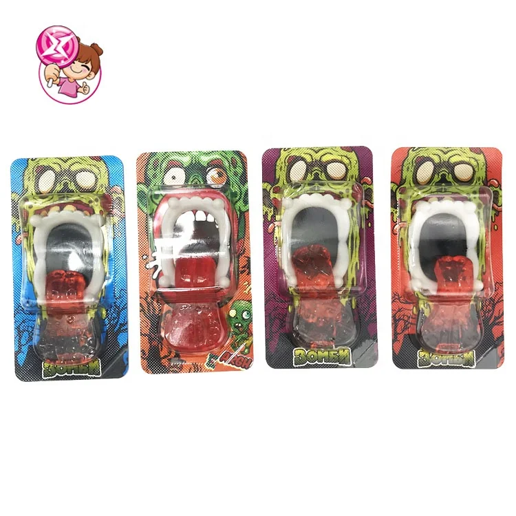 Hot sales Halloween fun toy tongue shaped fruit-flavored fudge candy for kids
