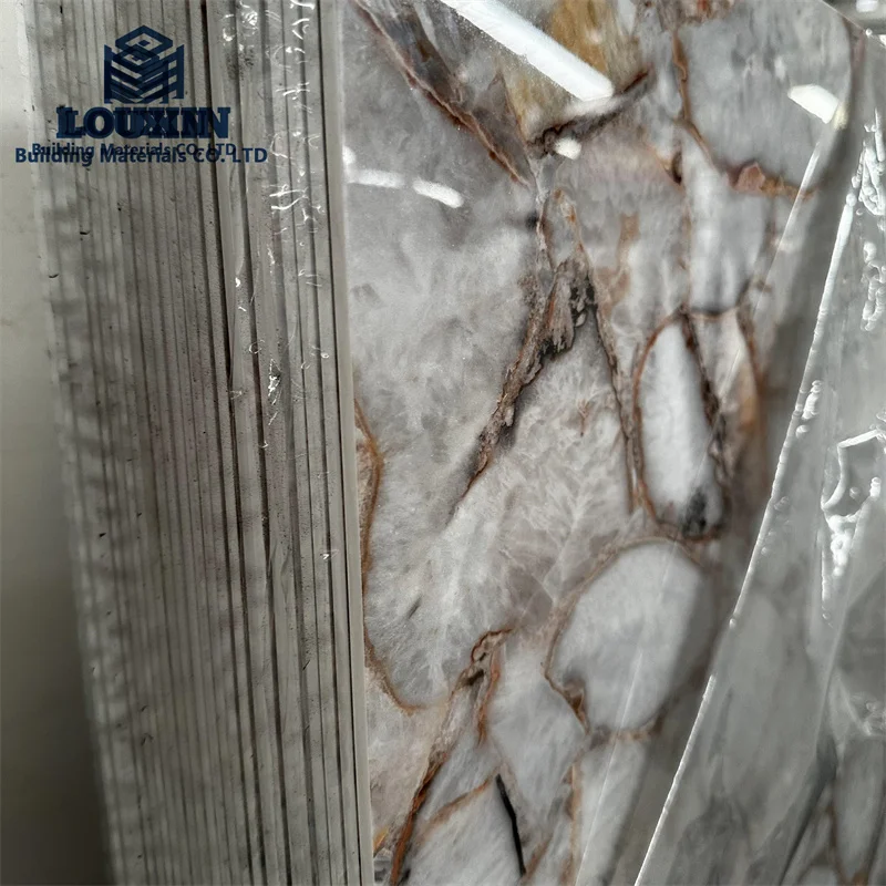 3200mm Big Size natural Stone White Agate  18mm Thickness semi precious stone Slab For Countertops