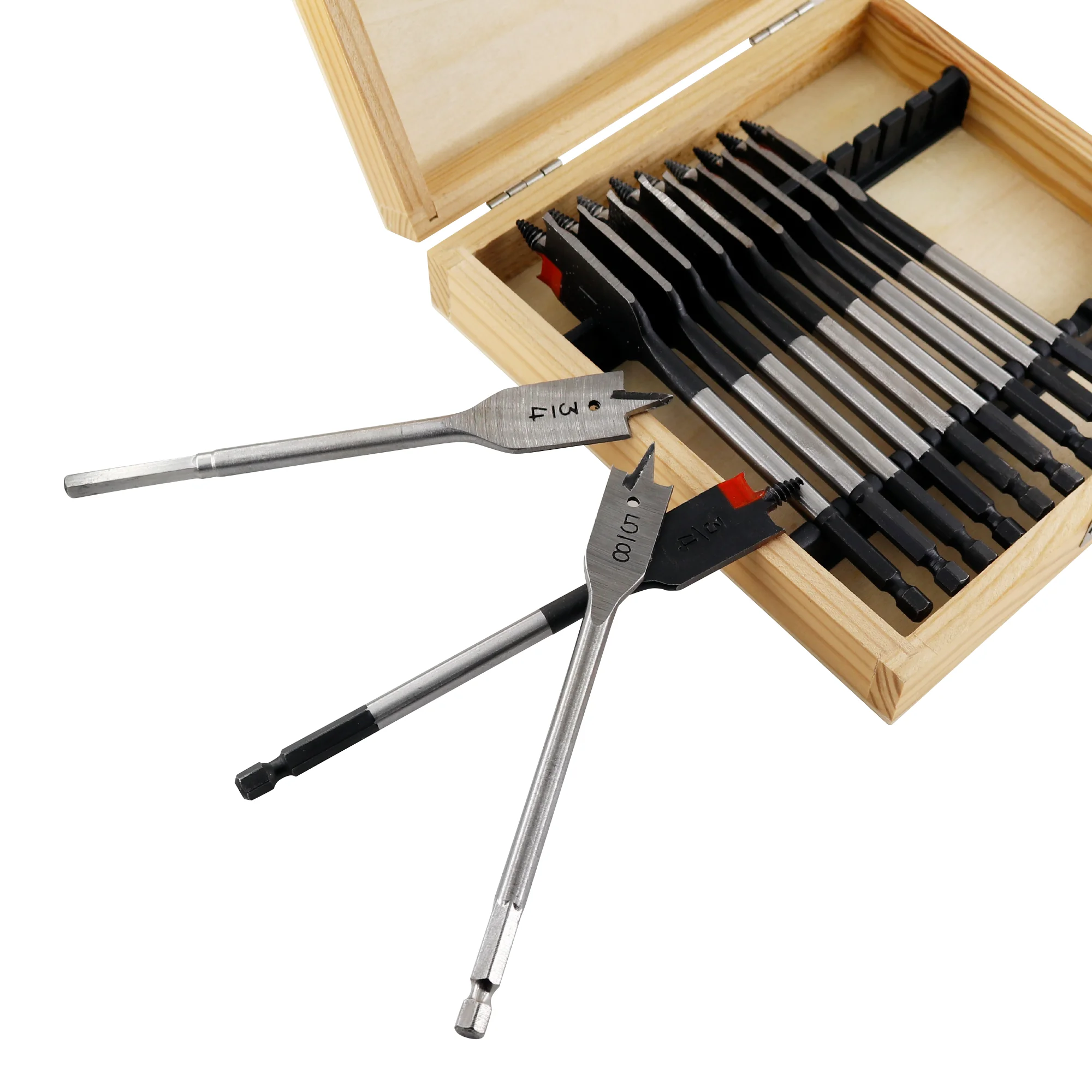 Quick Change Hex Shank Spade Bit Spade Drill Bit Flat Drill Bits for Wood Drilling