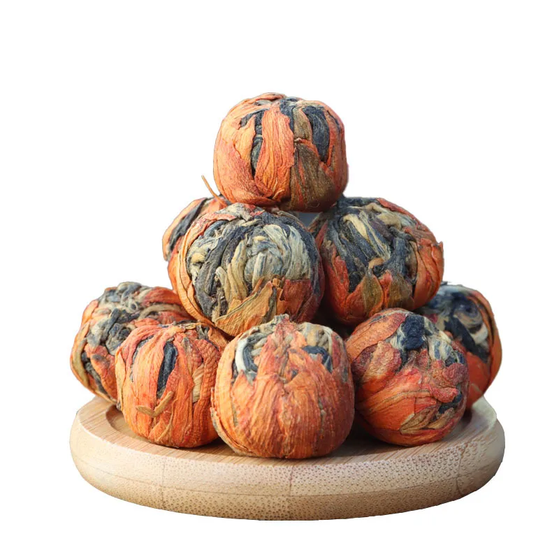 Юньнаньский цветок лилии вышитый шарик черный чай красный дракон Фэнцин 500 г цветущий с медовым ароматом оптовая продажа