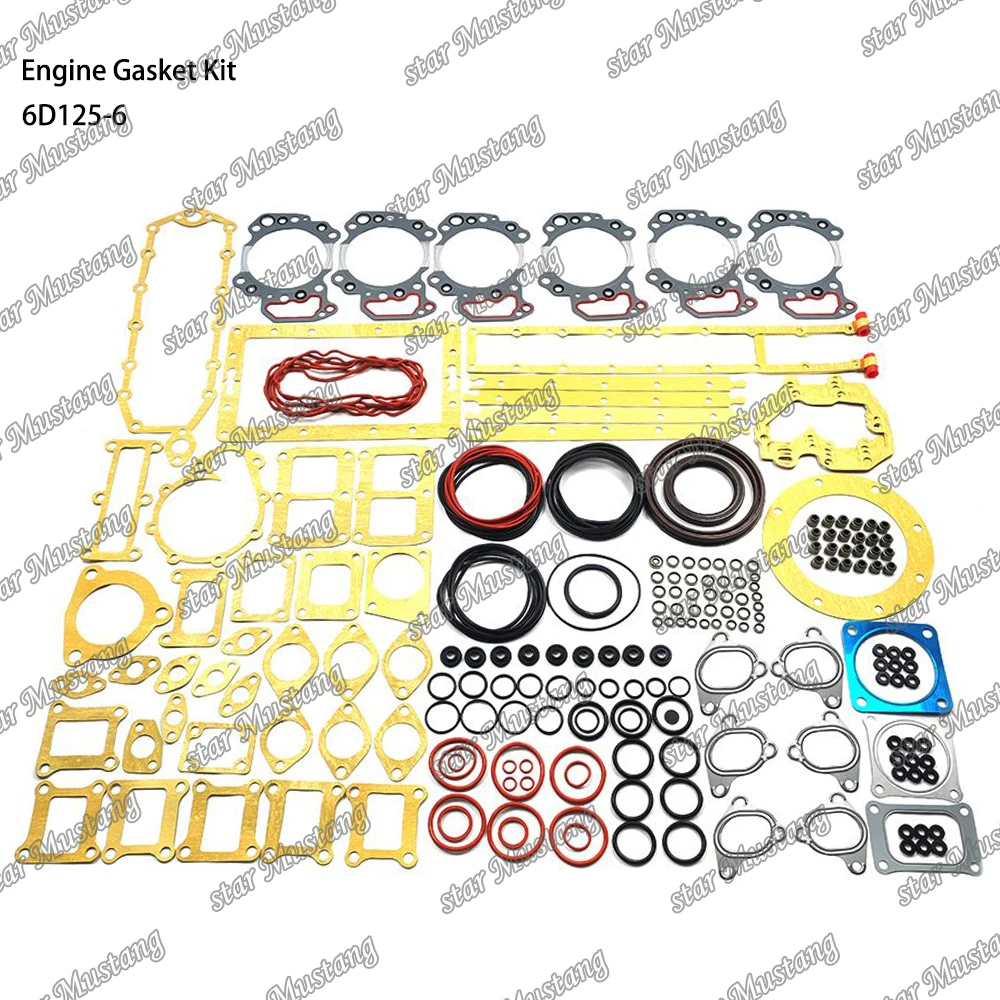 6D125-6 Engine Gasket Kit Suitable For Komatsu Engine Parts