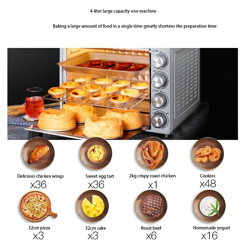
Galanz household electric oven for high capacity vertical temperature controlled lighting 