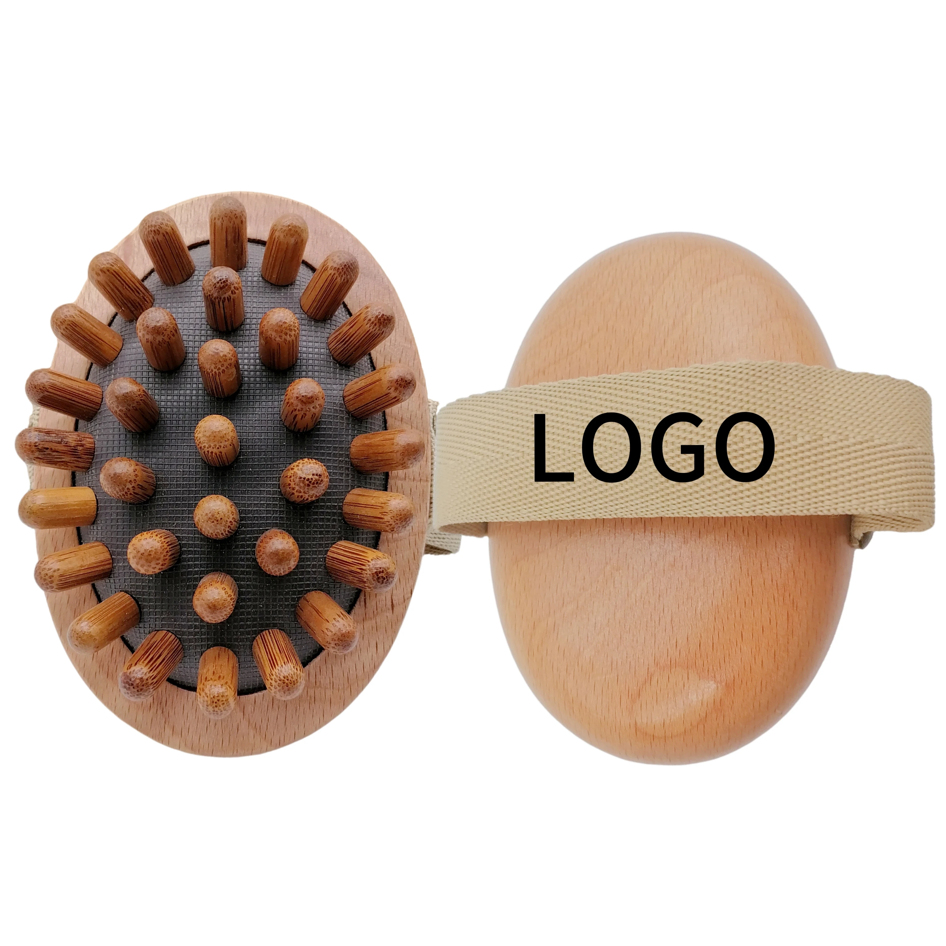 Hot Sale Wood Flat Top Laser Meridian Massage Comb Beech Hair Brush Air Bag Head Massage