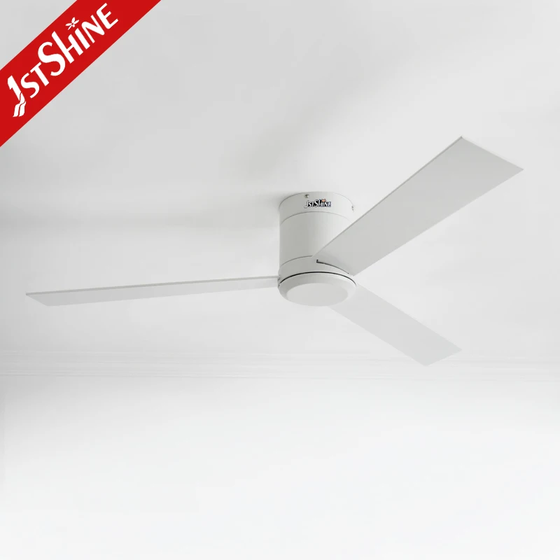 1stshine ceiling fan modern latest designer white MDF flush mounted ceiling fan remote control