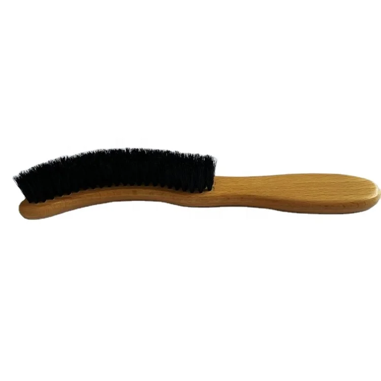 Premium 100% Pig Hair Hog Hair Natural Beechwood Shoe Clothes Cleaning Polishing Shining Dust Removal Brush
