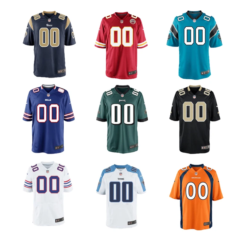 Custom American football jersey kansas city 15 chiefs green bay packer s buffalo bill s custom nfl jersey