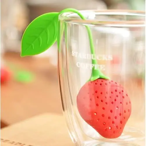 Helping Strawberry Shape Silicone Tea Infuser Creative Tea Strainer Portable Tea Filter