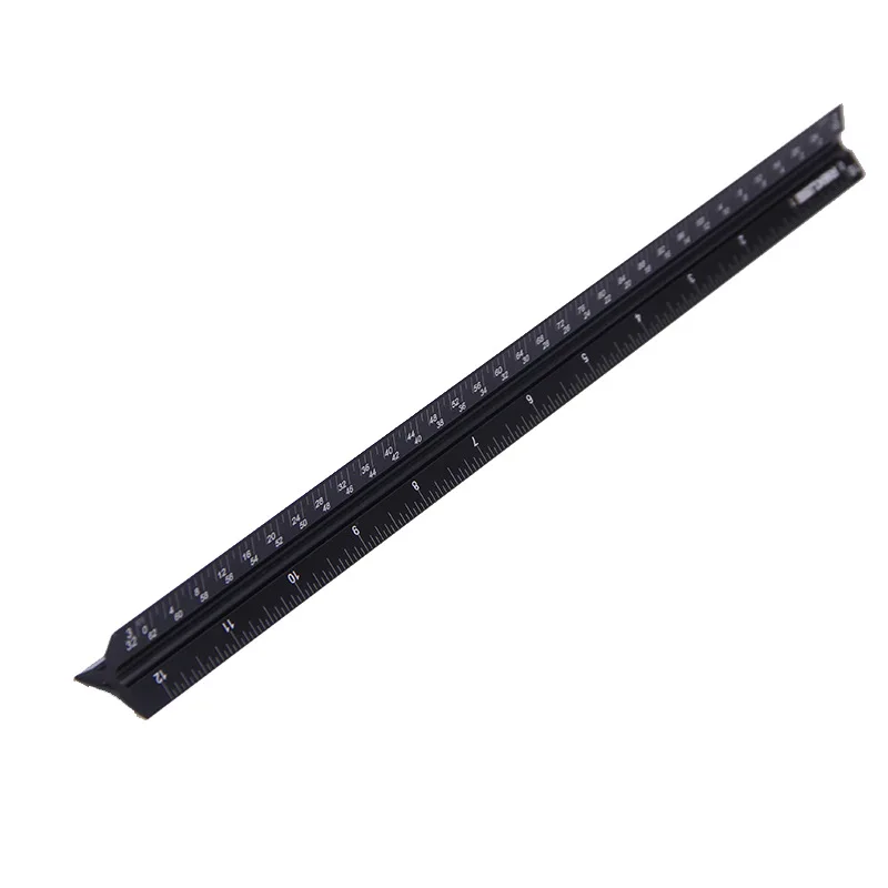 Hot sales CJ5070 Triangular Metal Ruler Measurement Design Architectural Drawing Ruler