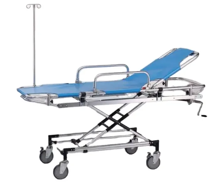 High Quality Hospital Ambulance Folding Aluminum Alloy Emergency Patient Stretcher Trolley Bed
