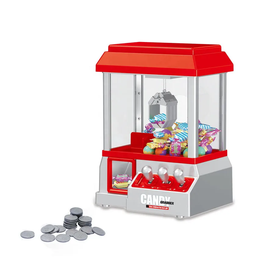 B/O захватывающая кукла на батарейках, машина для конфет, игрушечная машинка для кукол с 24 монетами, игрушечный захват для конфет с музыкой и светом