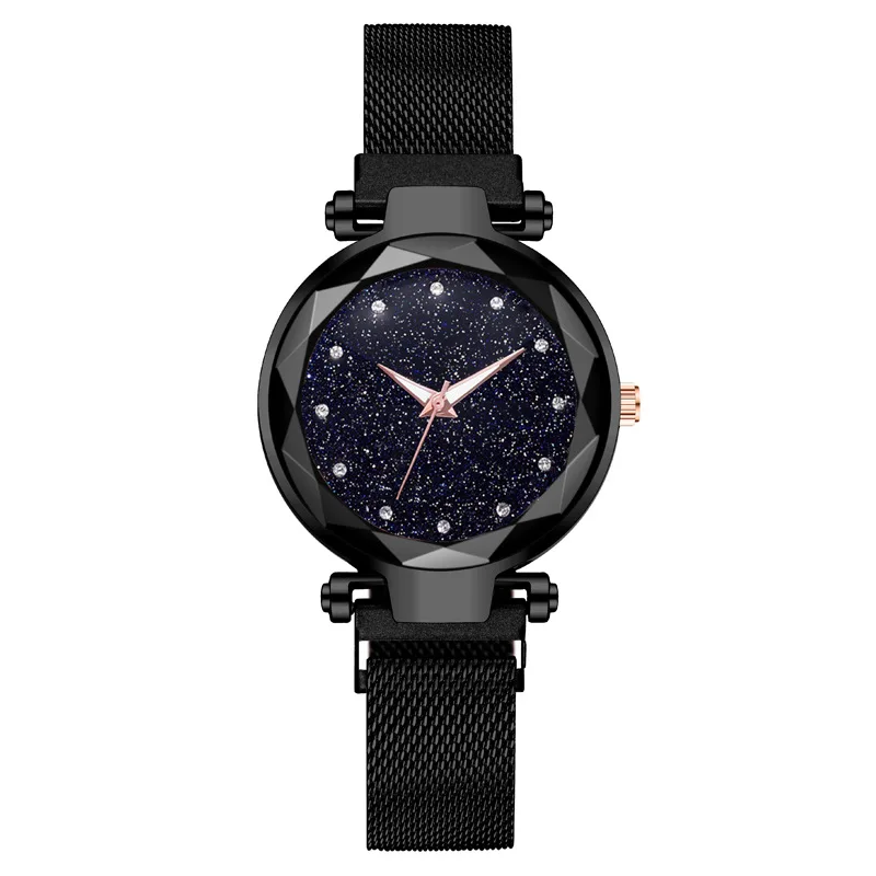 
Dropshipping Cheap Luxury Diamond Starry Sky Watch,Fashion Custom Logo Private Label Magnetic Strap Lady Wrist Watch Women 