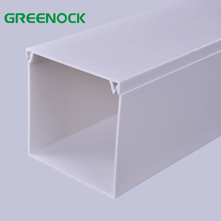 Large Pvc Trunking 100X50Mm Plastic Cable Duct Extruded Plastic Channel