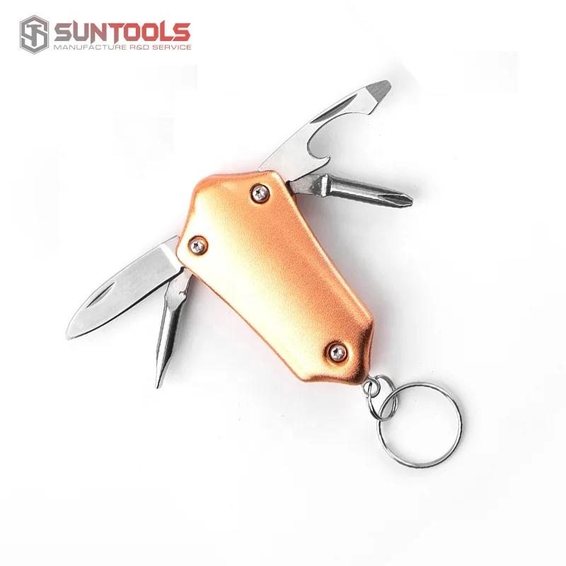 Stainless Steel EDC Multi tool Keychain Utiliity Camping Pocket Survival Knife Multi Function Key chain Knives