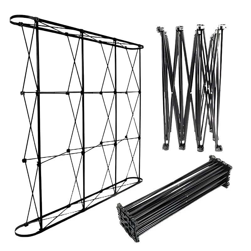 10ft Portable Fabric Trade Show Custom Aluminum Pop Up Backdrop Banner Fabric Display Stand Exhibition Advertising Display Wall