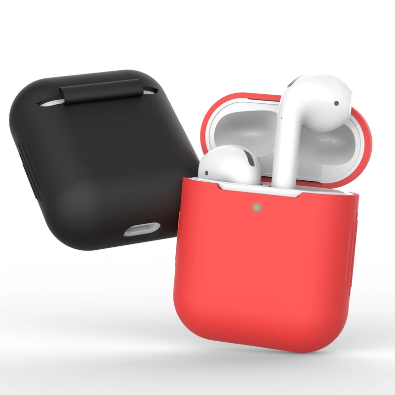 2021 Wholesale Designers Simplicity 3D Solid Color Protector Cover Earphone Silicone Case for AirPods 1 gen 2