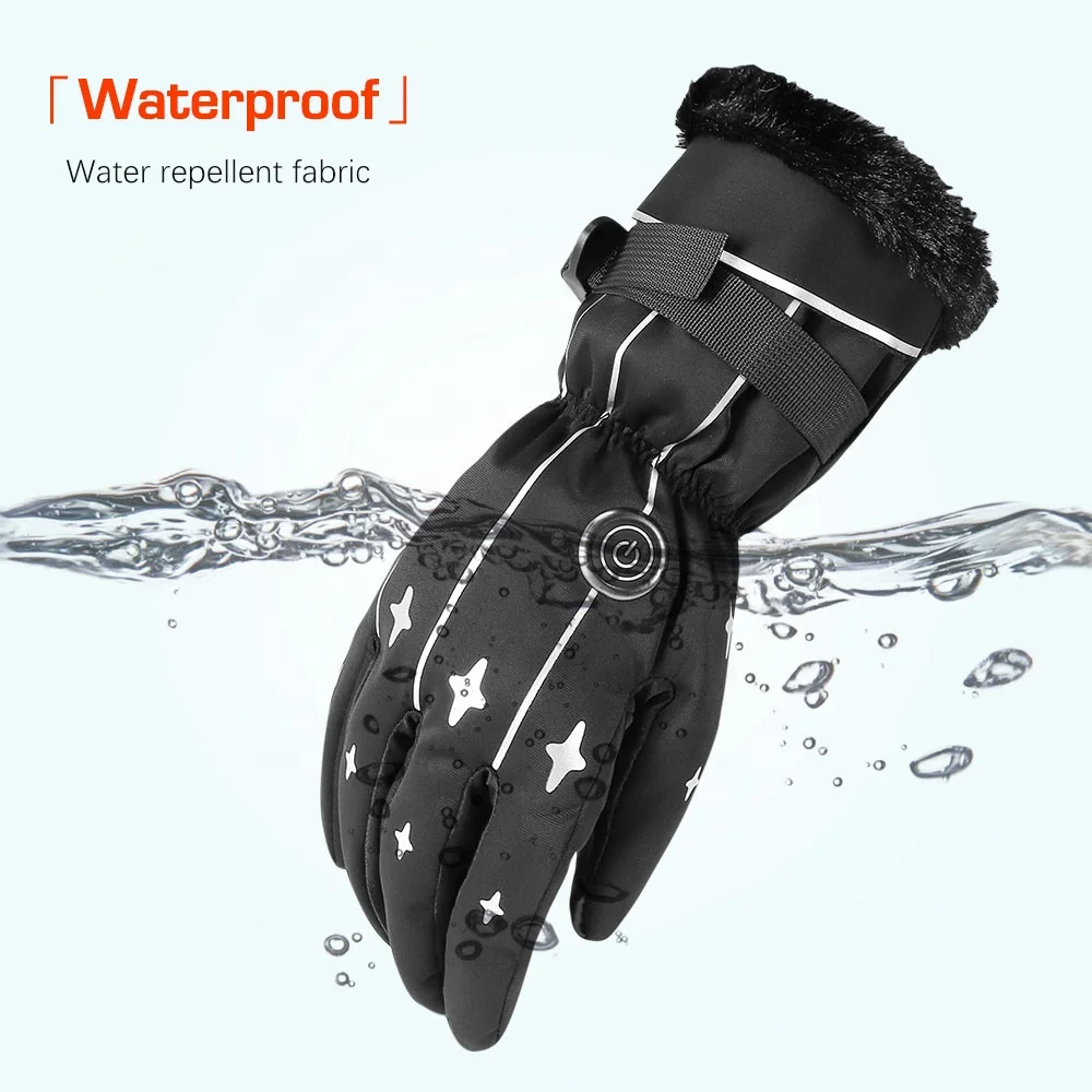 Распродажа зимние ветрозащитные водонепроницаемые уличные лыжные велосипедные перчатки с наилучшим теплым аккумулятором и электрическим подогревом перезаряжаемые
