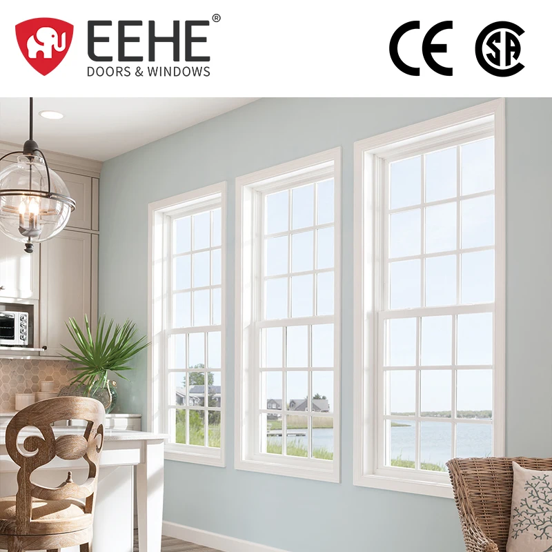 EEHE double-hung aluminum alloy casement windows custom glass aluminum alloy electric single-hung windows