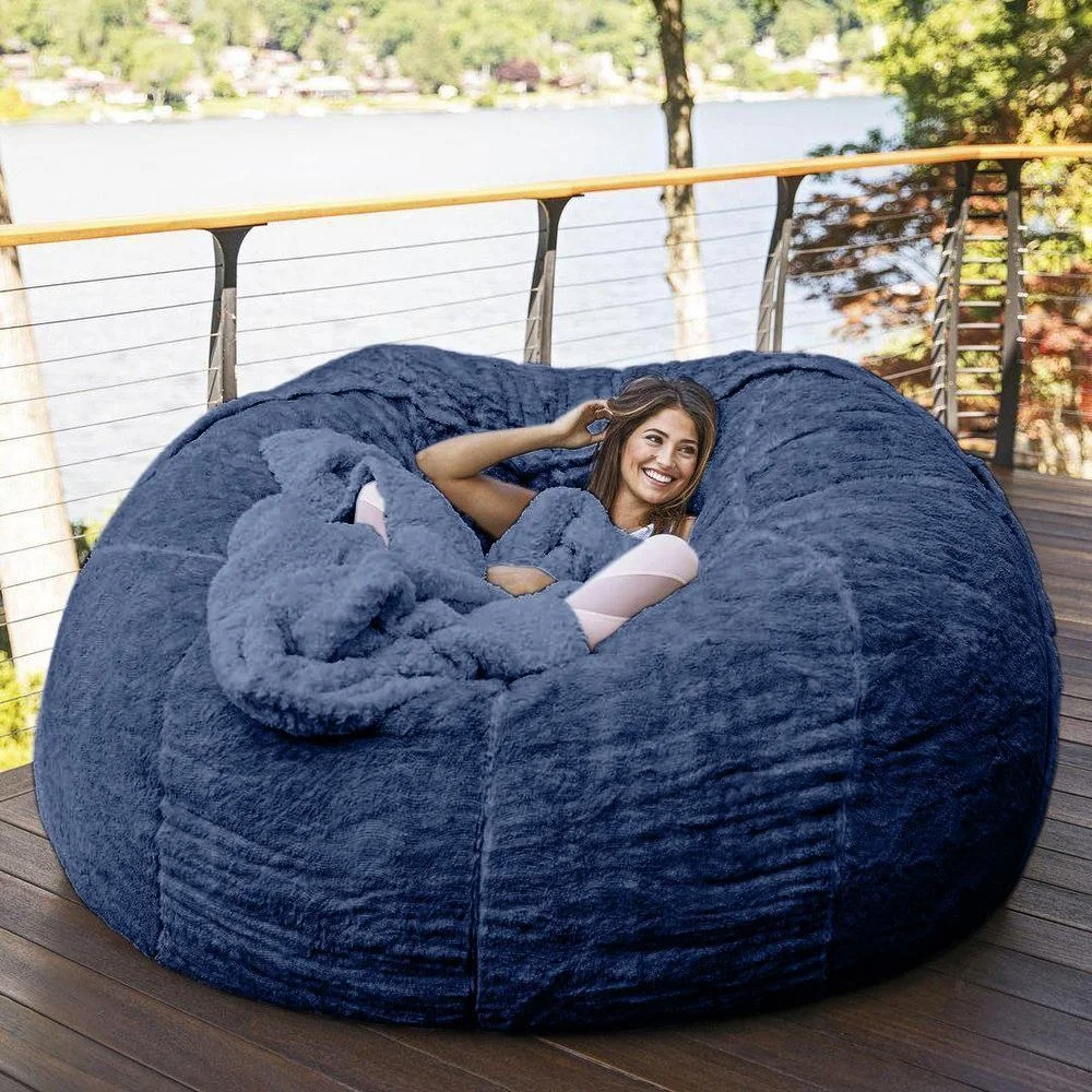In the lazy sofa sponge bed beanbag double three bedroom balcony tatami cloth coat on the couch