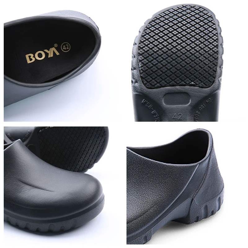 Anti Slip Oil Resistant Soft Water Resistant EVA Rubber Work Chef Shoes Kitchen