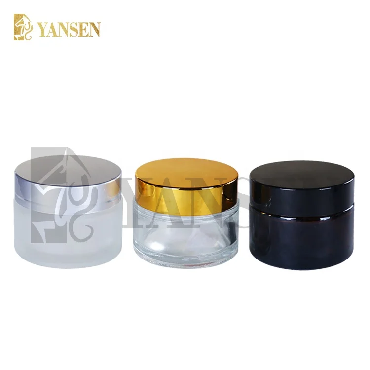 wholesale 5g 10g 15g 20g 50g 100g luxury cosmetic glass jar frosted cosmetic packaging jar