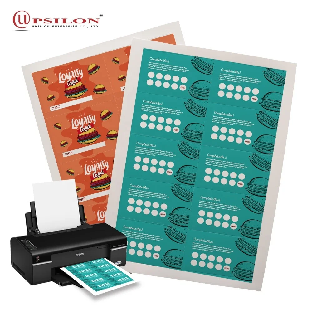 
Blank A4 Easy Tear Off Printing Paper Self Made Loyalty Card 