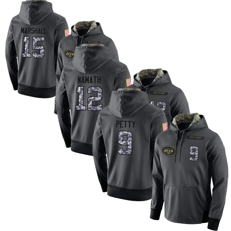  Индивидуальный WILKERSON 96 # Уильямс 92 DECKER 87 REVIS 24 Черная Мужская футболка для регби с длинным рукавом 2021
