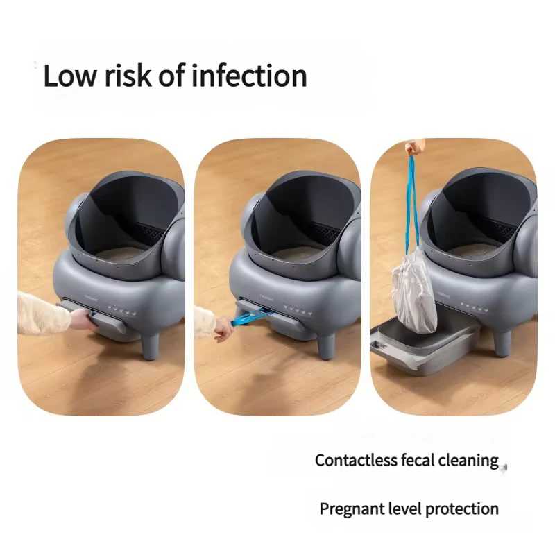 2025 Wifi App Remote Control Self Cleaning Intelligent Health Monitor Cat Litter Box Large Automatic Cat Toilet