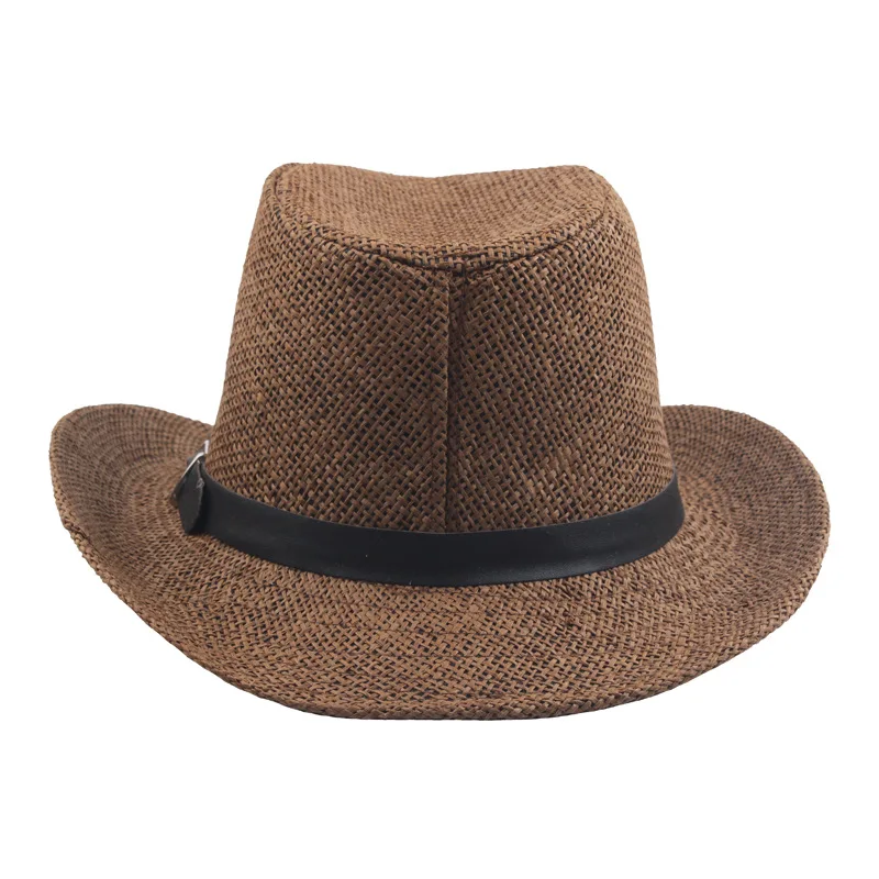 HT-319 Paper Weave Straw Beach Hats Women High Quality Straw Cowboy Hats Materials Design