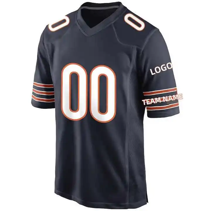 2025 New Wholesale Jersey Personalization Chicago US Team Navy White Color Orange Custom Embroidery American Football Jersey