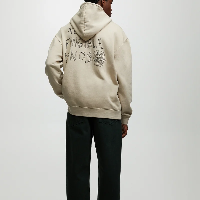 Outdoor Autumn Wholesale Cotton terry fabric Loose Fit Warm Color Oversized Custom Print Cheap Pullover Custom Hoodie