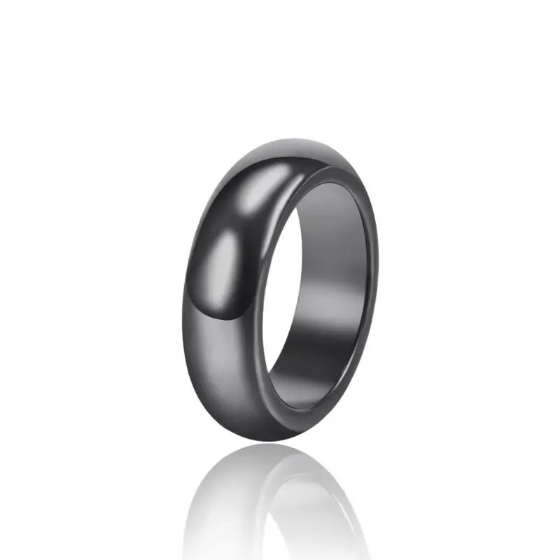Best-Selling Men Hip-Hop Fashion Simple Couple Ring Magnetic Black Stone Ring Men Hematite Ring