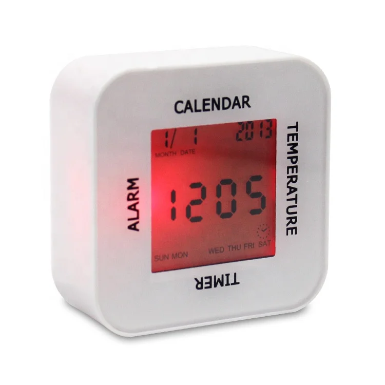 4 in 1 Timer calendar temperature alarm clock Multi-function digital rotation induction desktop clock countdown clock