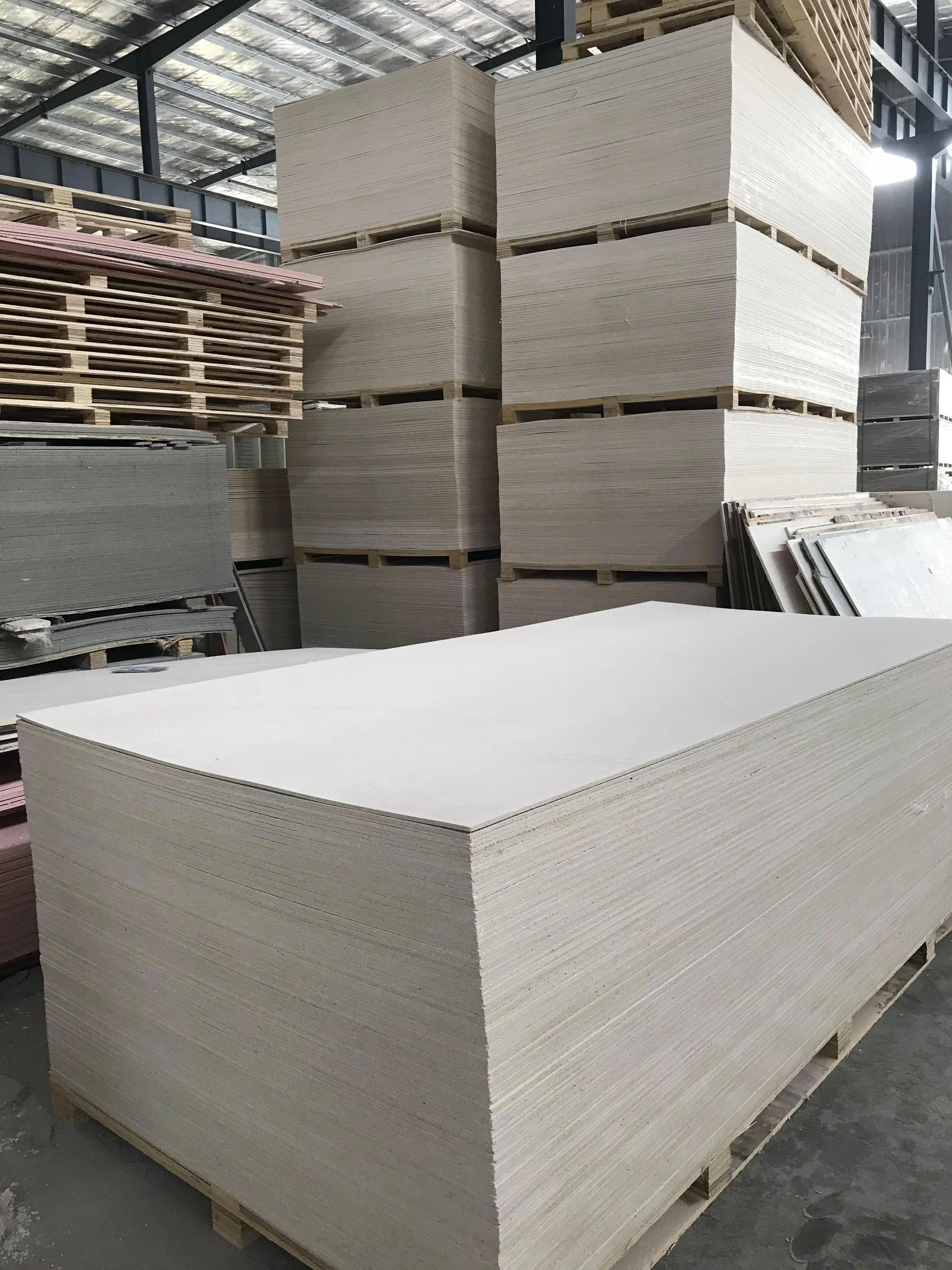 Fire rated MGO board price fireproof MGSO4 panel magnesium oxide wall board